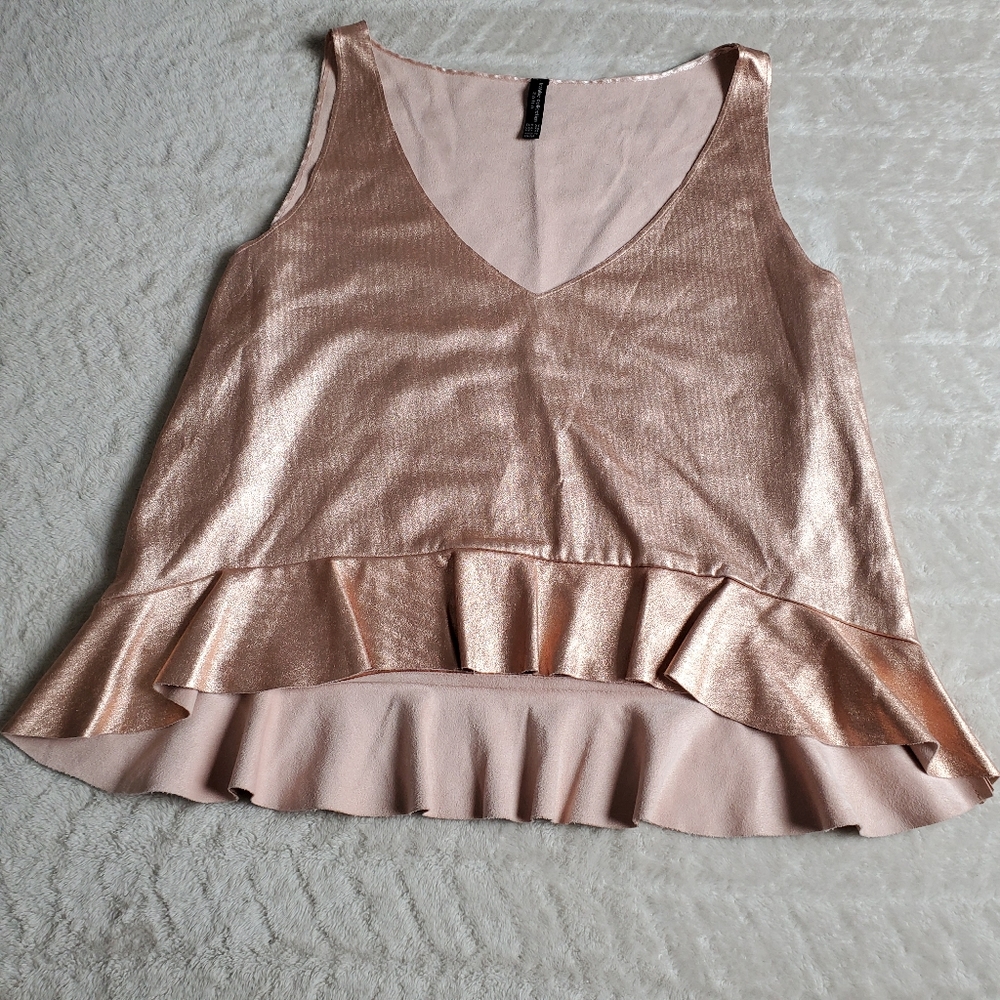 Zara Rose gold top
